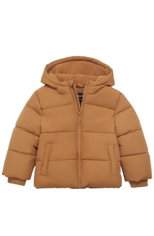 Rokka&rolla Fleece Lined Cloud Hooded Jacket In Brown