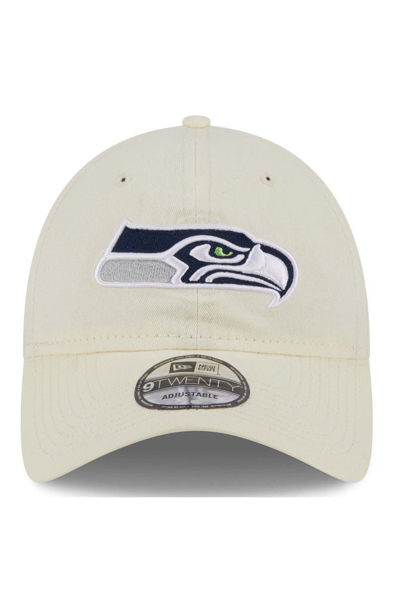 New Era Men's New Era Cream Seattle Seahawks Core Classic 2.0 9TWENTY Adjustable Hat, Alternate, color, 