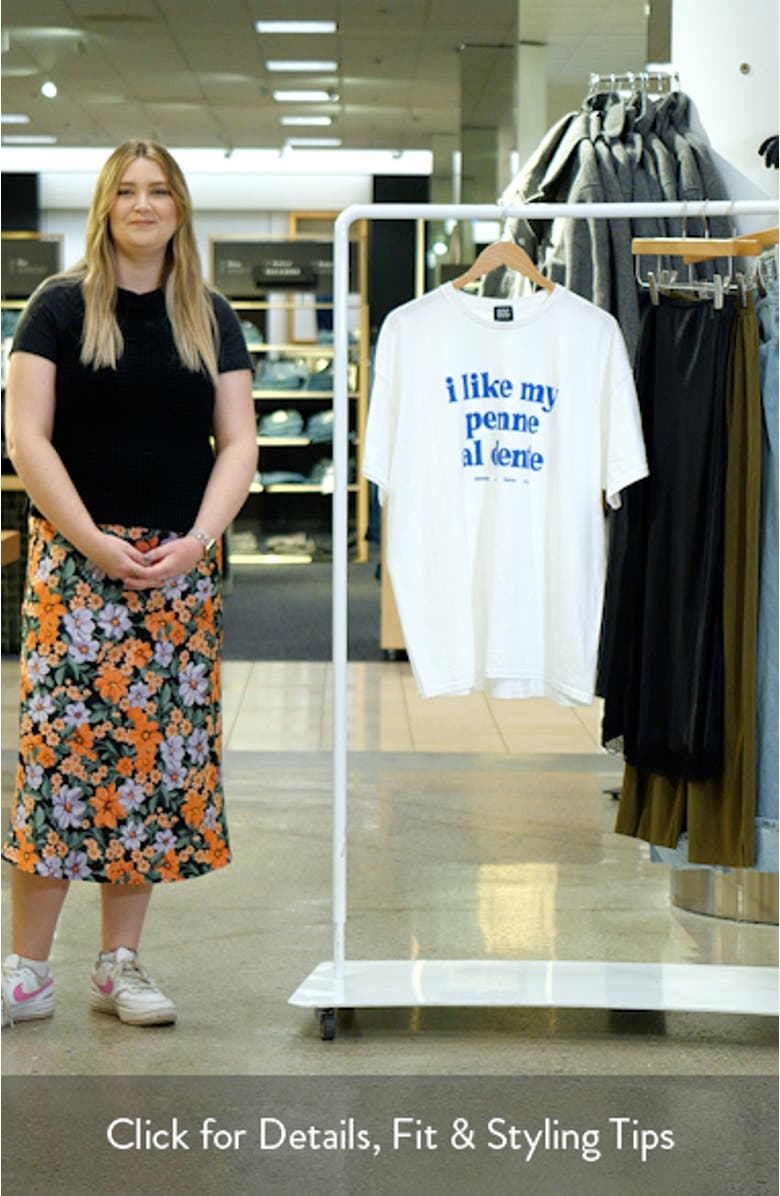 Al Dente Oversize Cotton Graphic T-Shirt, sales video thumbnail