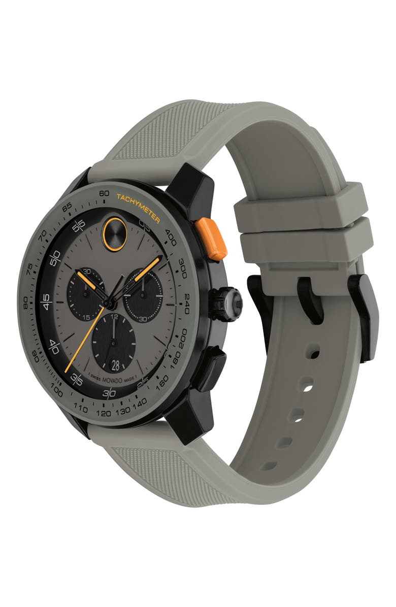 Movado Bold TR90 Chronograph Silicone Strap Watch, 43.5mm, Alternate, color,