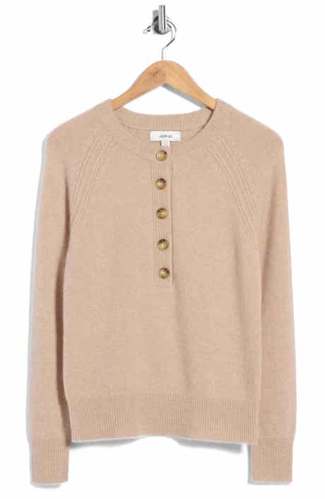 Cashmere Raglan Henley Sweater
