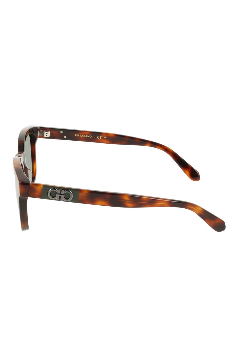 54mm Rectangle Sunglasses, Alternate, color, TORTOISE