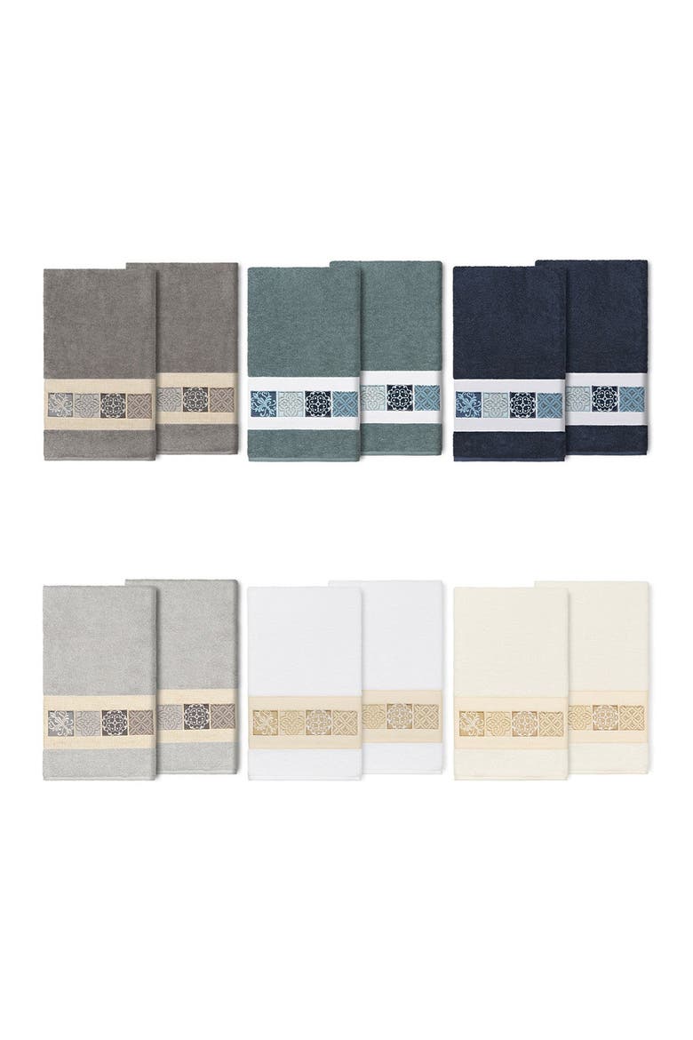 Vivian Embellished Bath Towel - Set of 2 - Midnight Blue, Alternate, color, MIDNIGHT BLUE