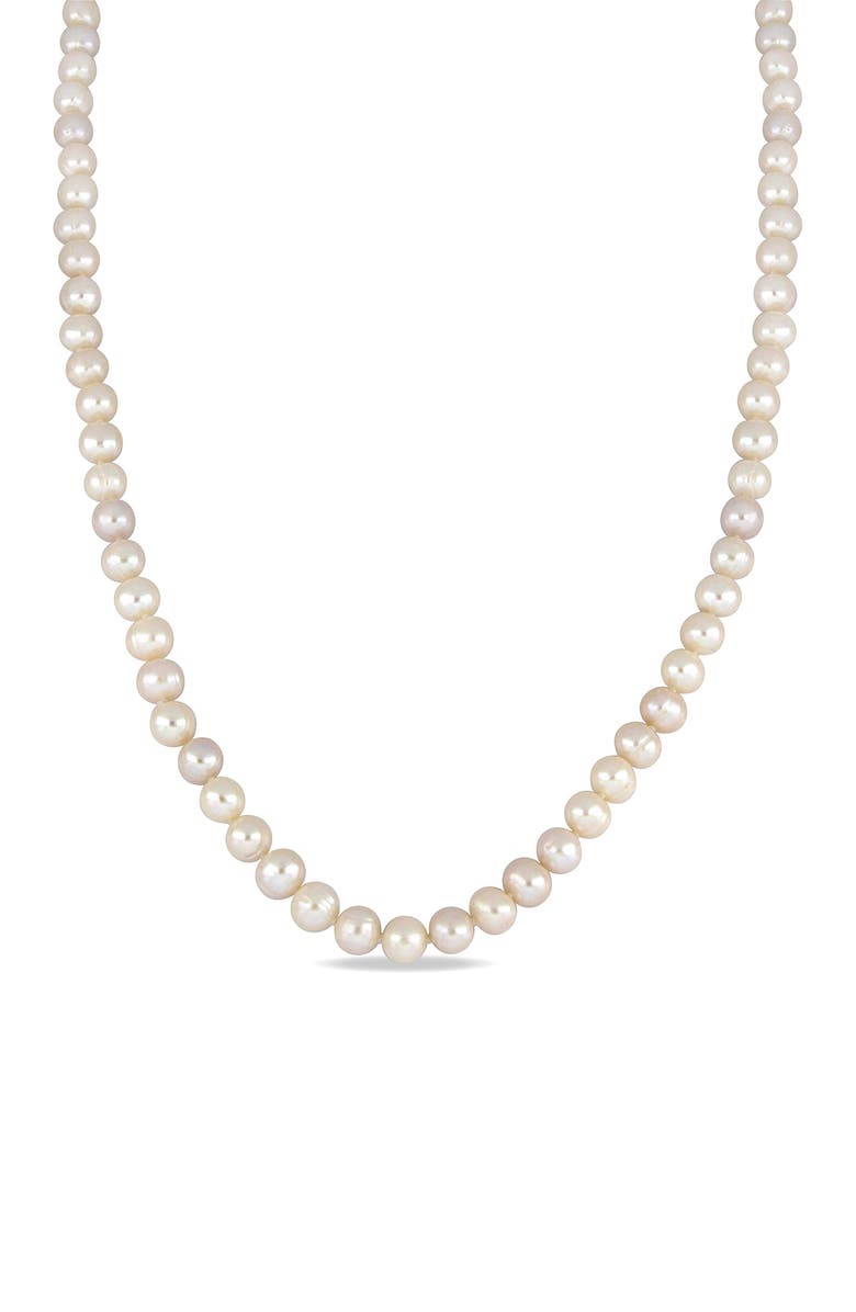 DELMAR Sterling Silver 7.5-8mm Cultured Freshwater Pearl 36" Necklace, Main, color, 