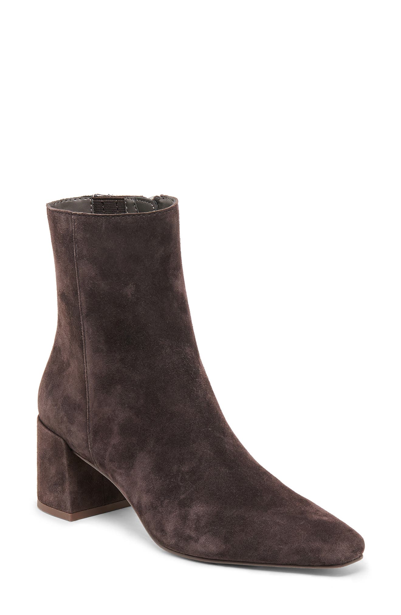 Bayra Leather Bootie, Main, color, JAVA SUEDE