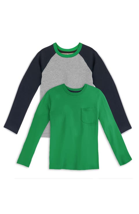 Organic Cotton Kids Long Sleeve T-Shirt 2-pack