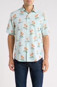 Tommy Bahama Nova Wave Island Hop Short Sleeve Seersucker Button-Up Shirt