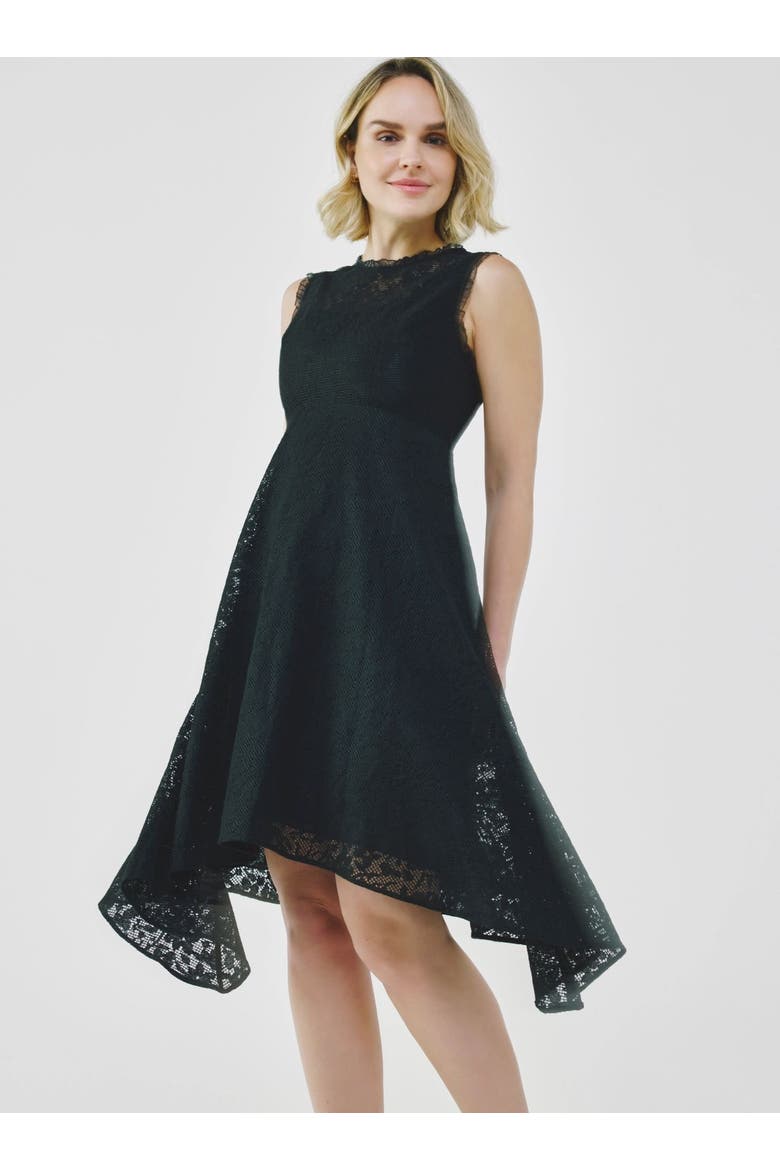 Organic Cotton Lace Dress, Alternate, color, Black