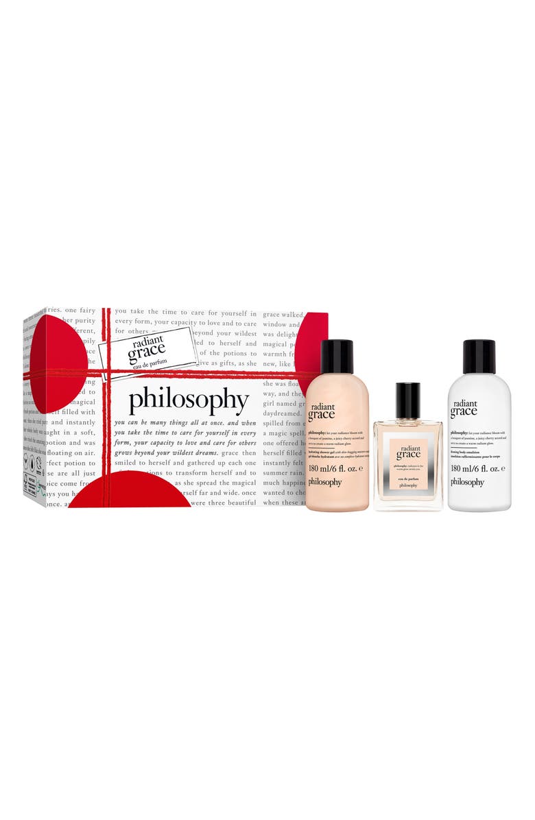 philosophy radiant grace eau de parfum 3-piece gift set, Main, color, 