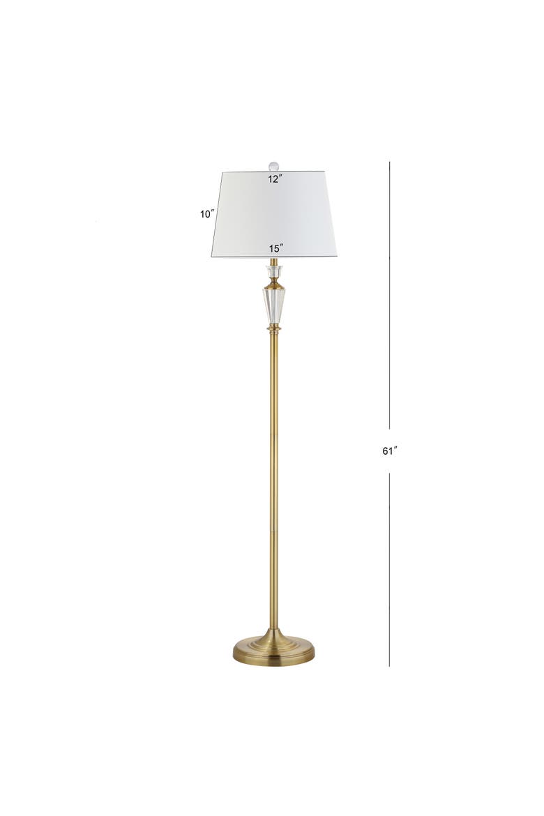 Harper Crystal / Metal LED Floor Lamp, Alternate, color, Brass Gold/Clear