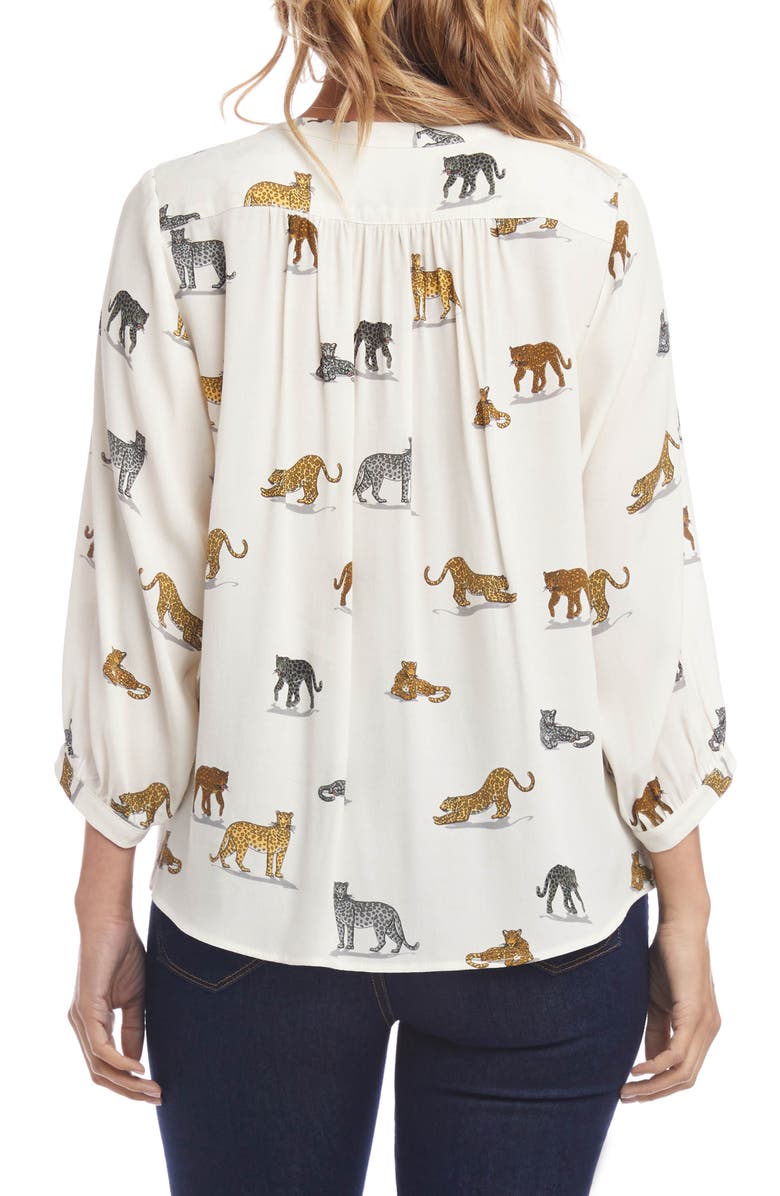 Karen Kane Cheetah Print Blouse, Alternate, color,