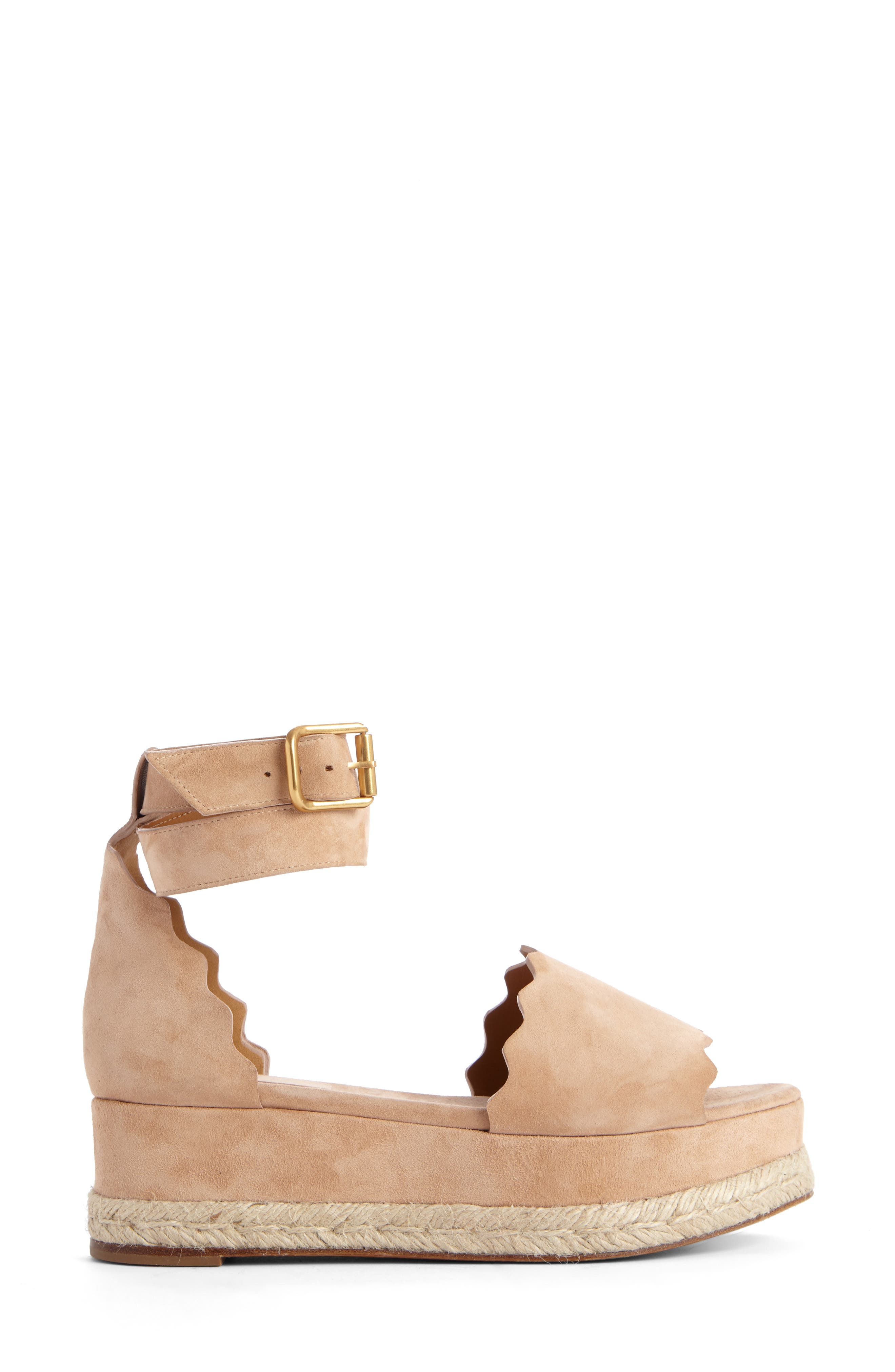 Lauren Espadrille Wedge Sandal, Alternate, color, BEIGE SUEDE