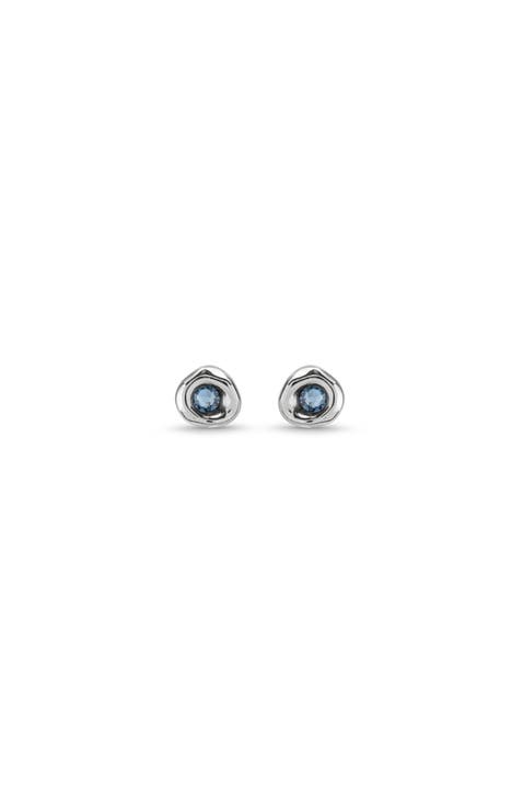 Sterling silver-plated earrings with crystal