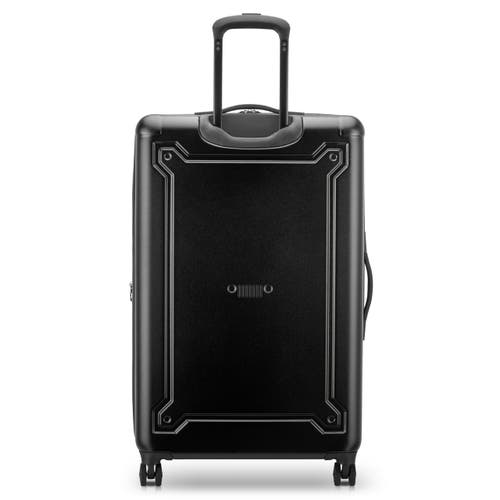 Jeep Jh004c Checked-large 28 Inch Hardside Expandable Luggage With Spinner Wheels In Black