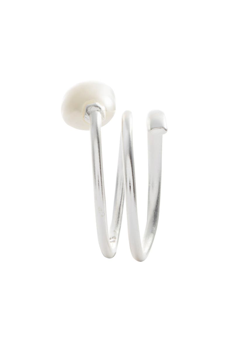 Jayla Natural Pearl Ring, Alternate, color, BRIGHT SILV/ WHITE PEARL/ WHT