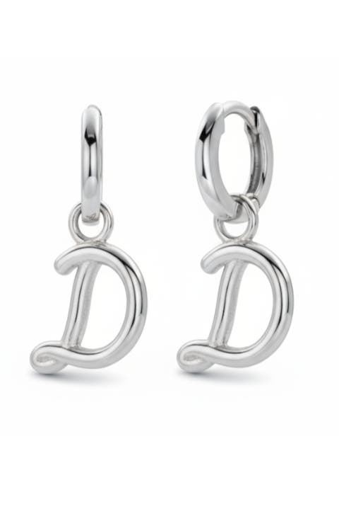 Mini Signature Initial Huggie Earrings