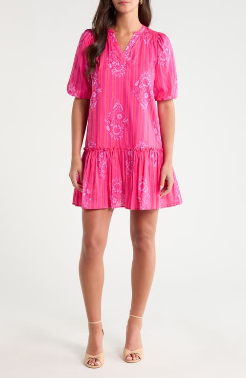 Berke Freesia Floral Cotton Shift Dress