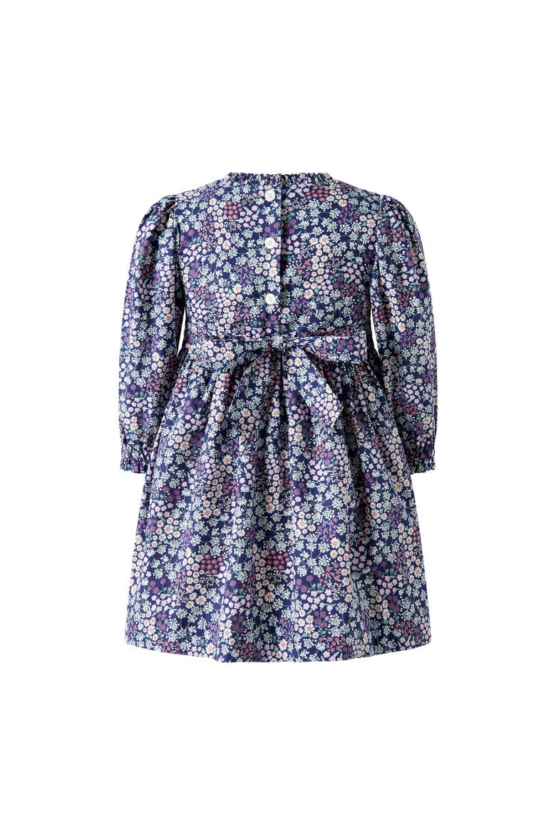 Wild Floral Ruched Dress, Alternate, color, Navy