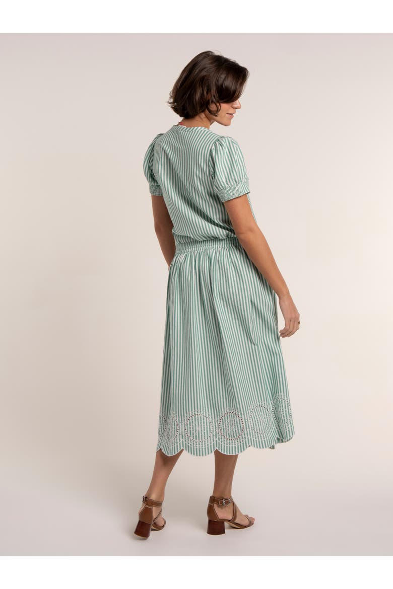 Hannah Embroidery Midi Skirt, Alternate, color, Green