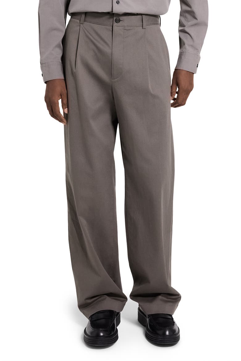 Relaxed Pleat in Moonsoft Cotton Blend Pants, Main, color, MOREL