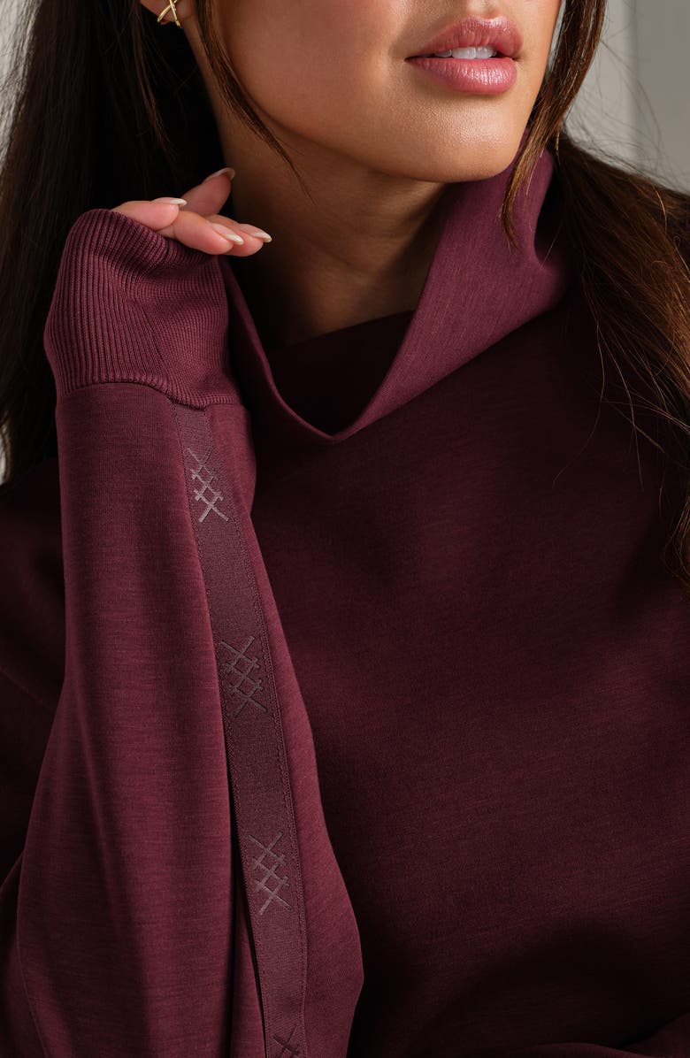 Rhone DreamGlow Mock Neck Top, Alternate, color, Bordeaux Red