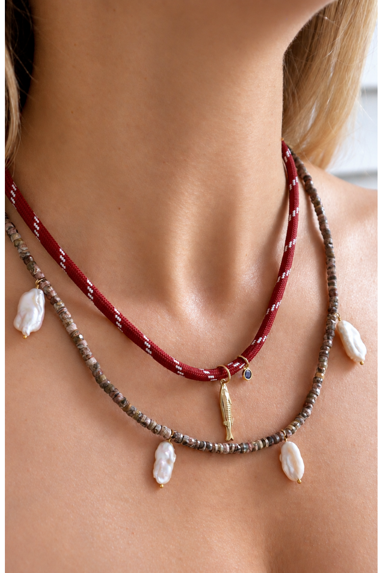 The Sirena Necklace, Alternate, color, Harbor Rose