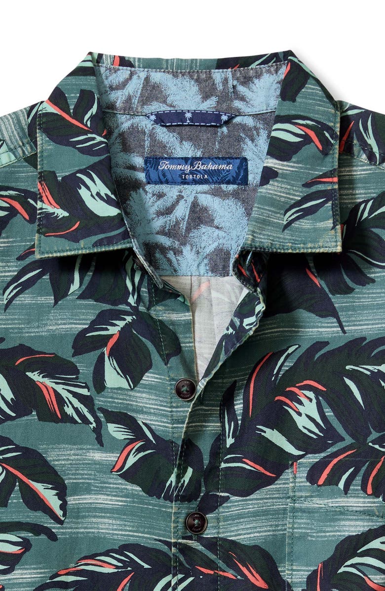 Tommy Bahama Tortola Verde Fronds Short Sleeve Button-Up Shirt, Alternate, color, 