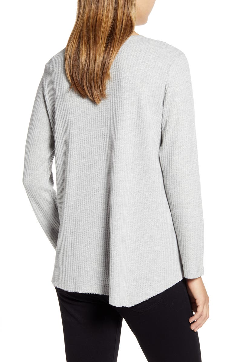 Wit & Wisdom Shoulder Slit Thermal Knit Top, Alternate, color, 