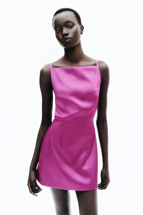 Low-Back Satin Dress