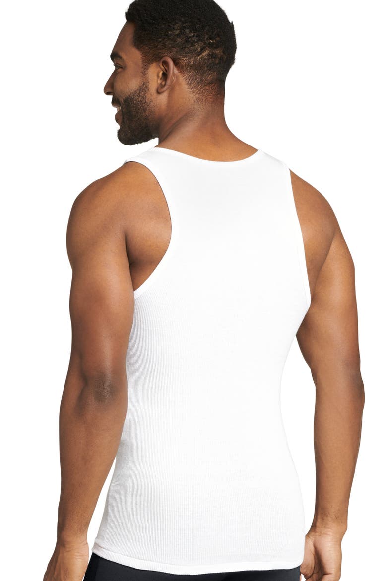Men's 100% Cotton A-shirt Tank - 8 Pack, Alternate, color, Diamond White