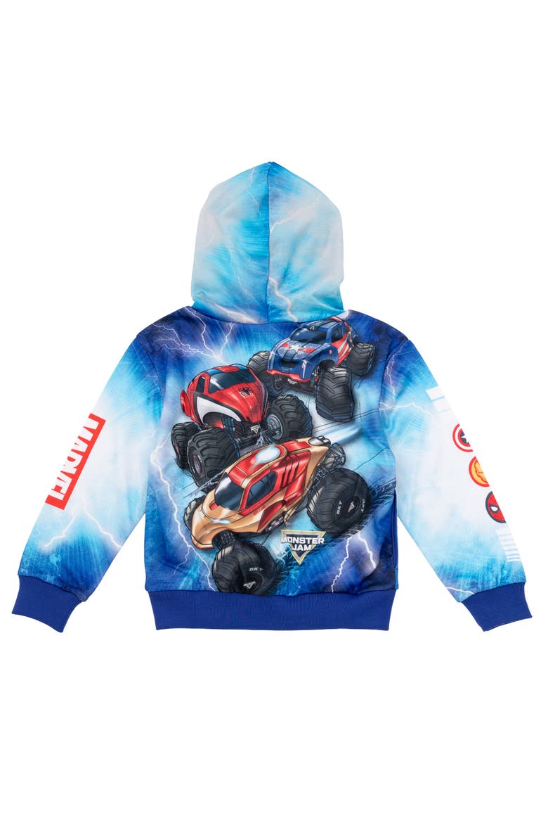 Fleece Pullover Hoodie, Alternate, color, Blue Lightning