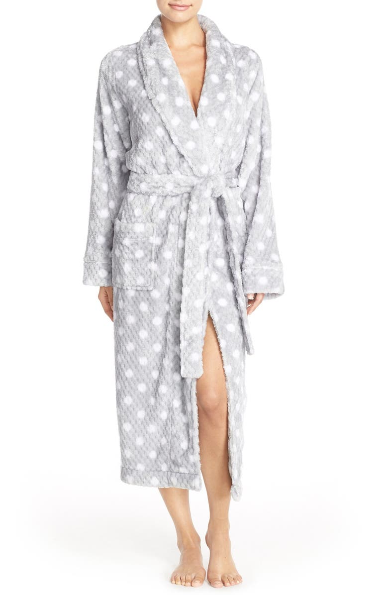 Nordstrom Lingerie 'Snowball' Powder Plush Robe, Main, color,