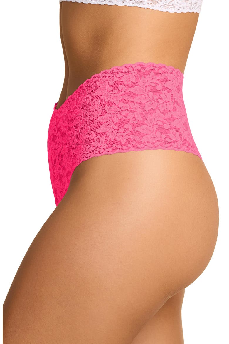 Retro High Waist Thong, Alternate, color, UNBEETABLE