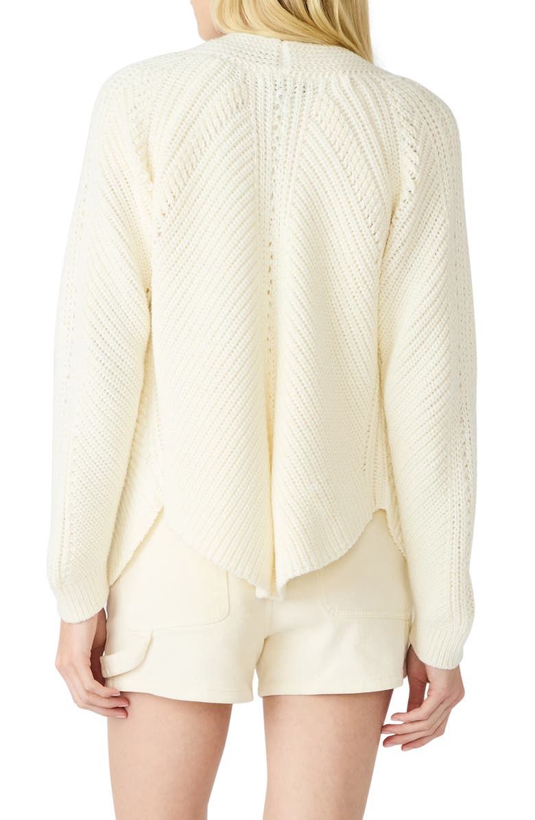 Steve Madden Opal Open Front Cardigan, Alternate, color, Natural