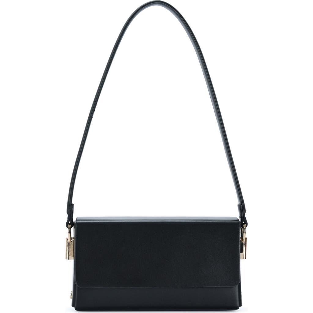 Madison West Structure Mini Shoulder Bag In Black