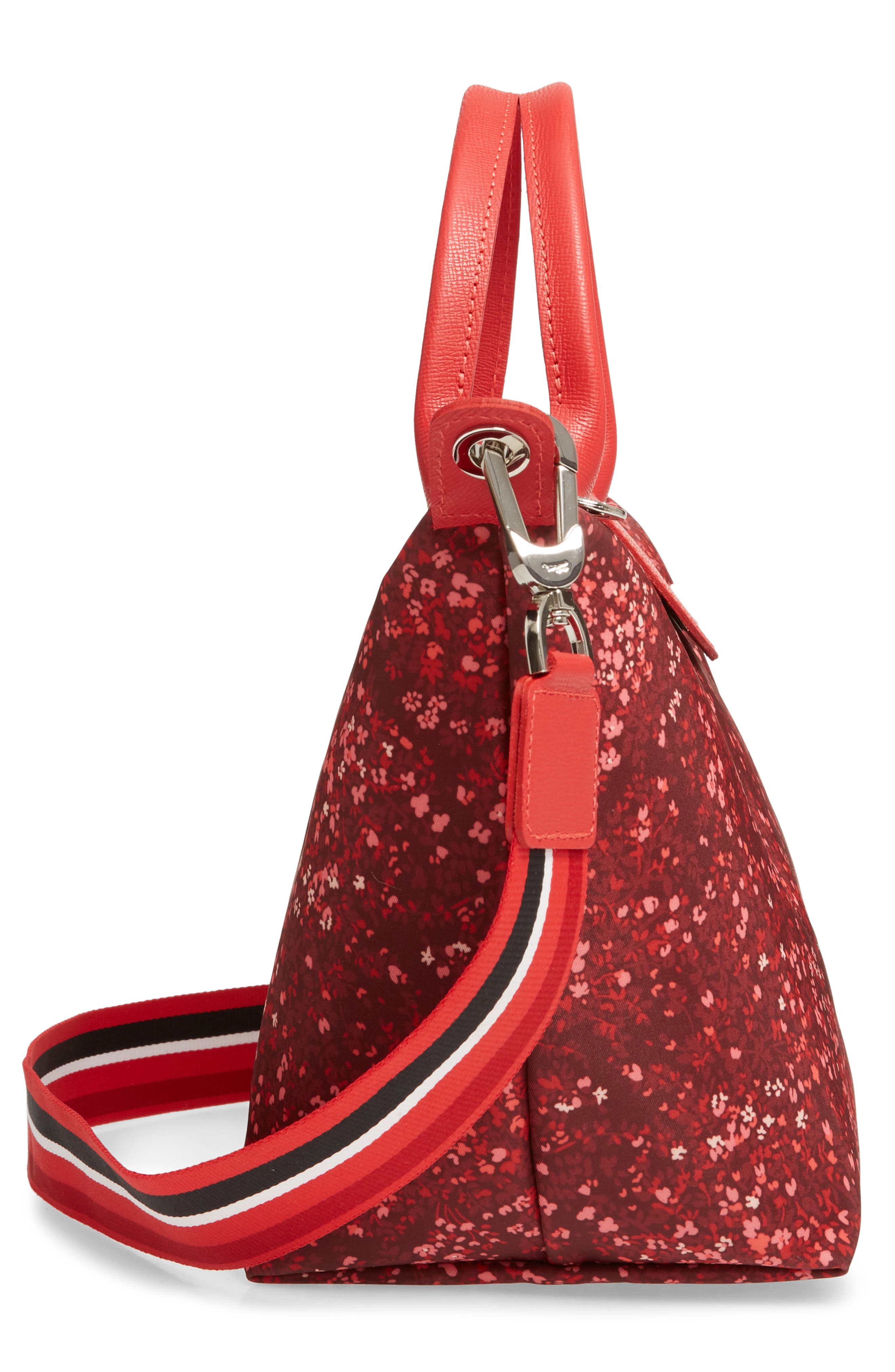 Longchamp Small Le Pliage Floral Print Shoulder Bag, Alternate, color, 