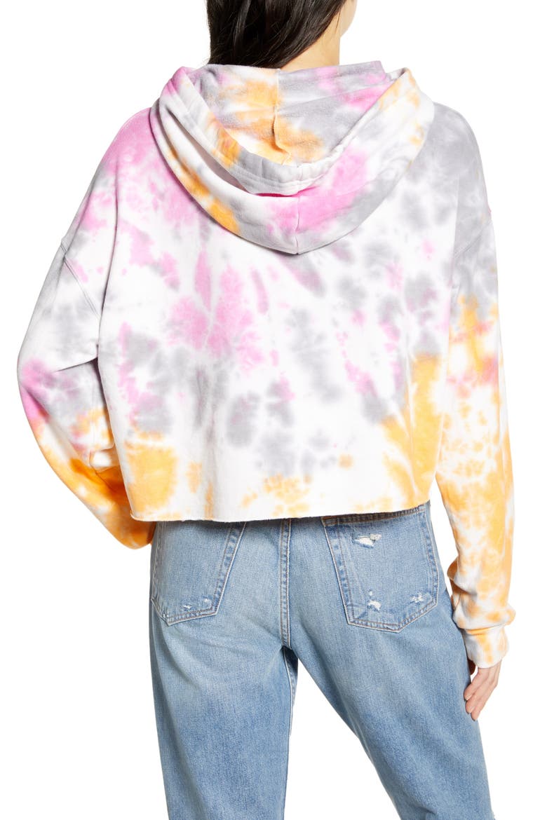 Tie Dye Crop Hoodie, Alternate, color, GUACARA
