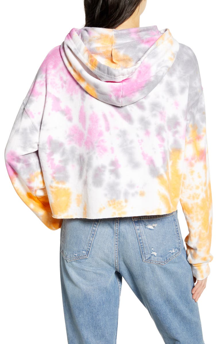 Recycled Karma Tie Dye Crop Hoodie, Alternate, color,