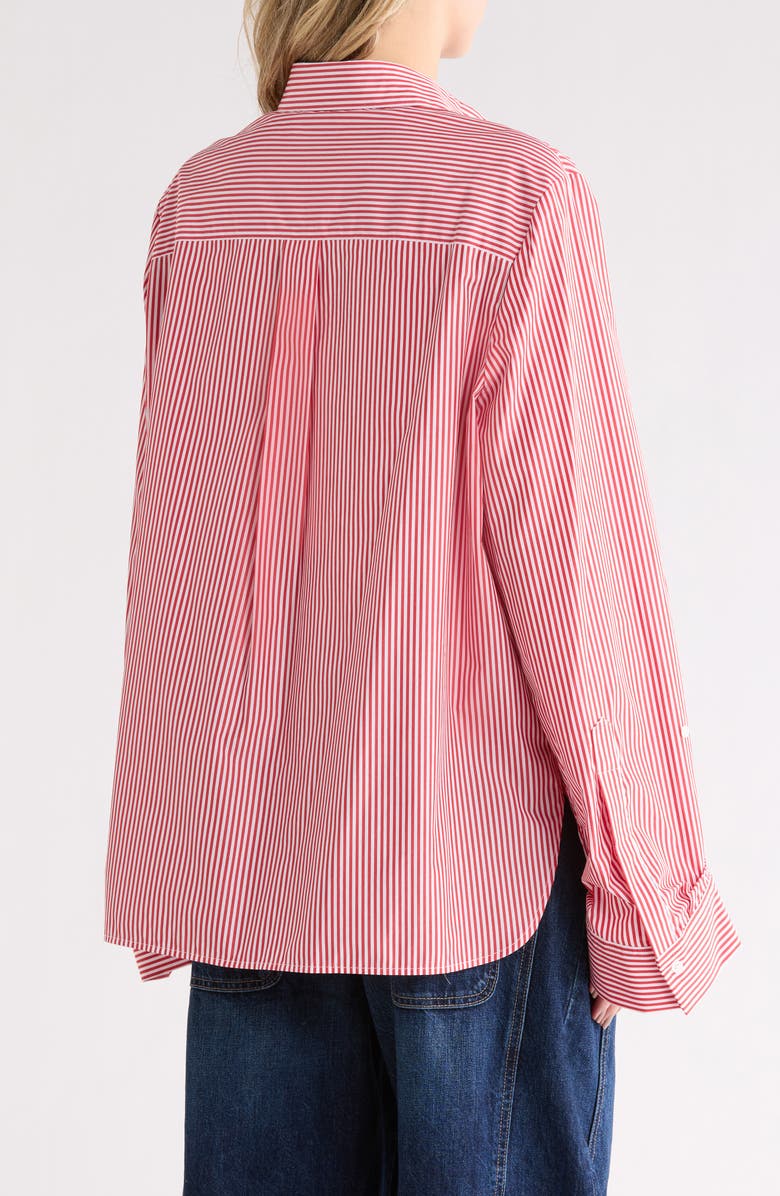 TWP Next Morning Button-Up Shirt, Alternate, color, Red / White