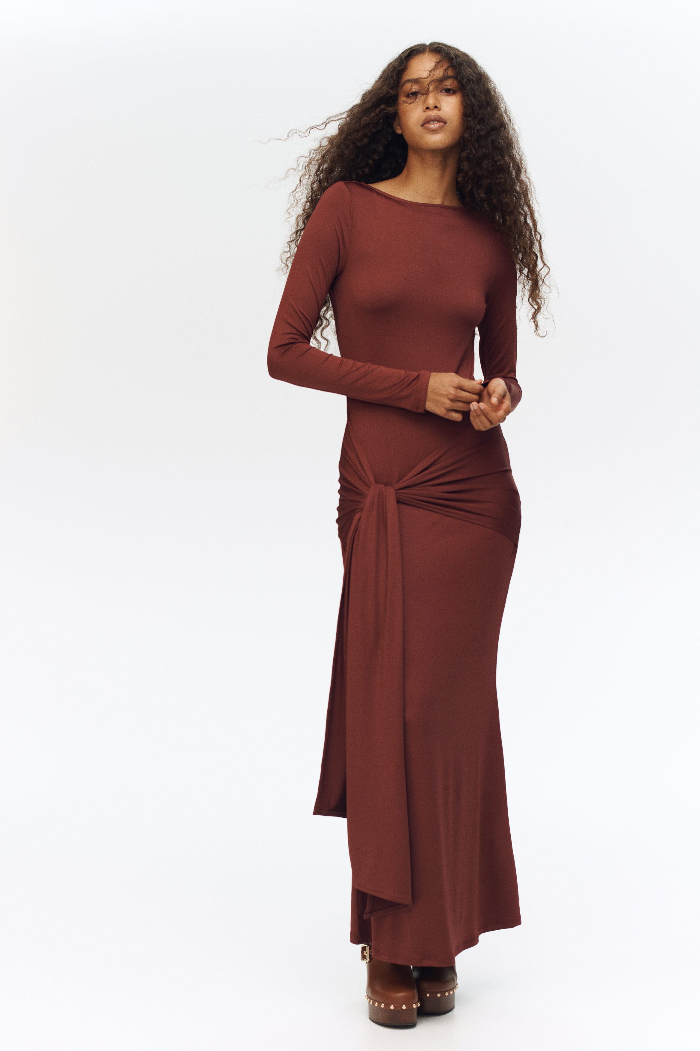Tie-detail Jersey Dress - image 4
