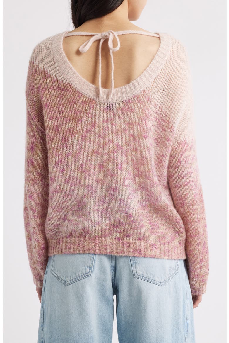 Fargovia Cutout Sweater, Alternate, color, PINK OMBRE