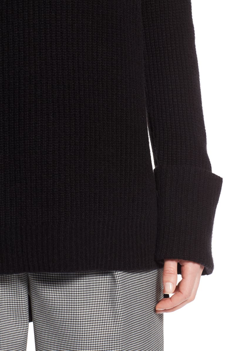 Halogen<sup>®</sup> Wide Cuff Turtleneck Cashmere Sweater, Alternate, color, 