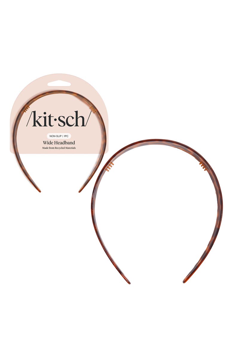 Kitsch Tortoise Wide Headband, Main, color,