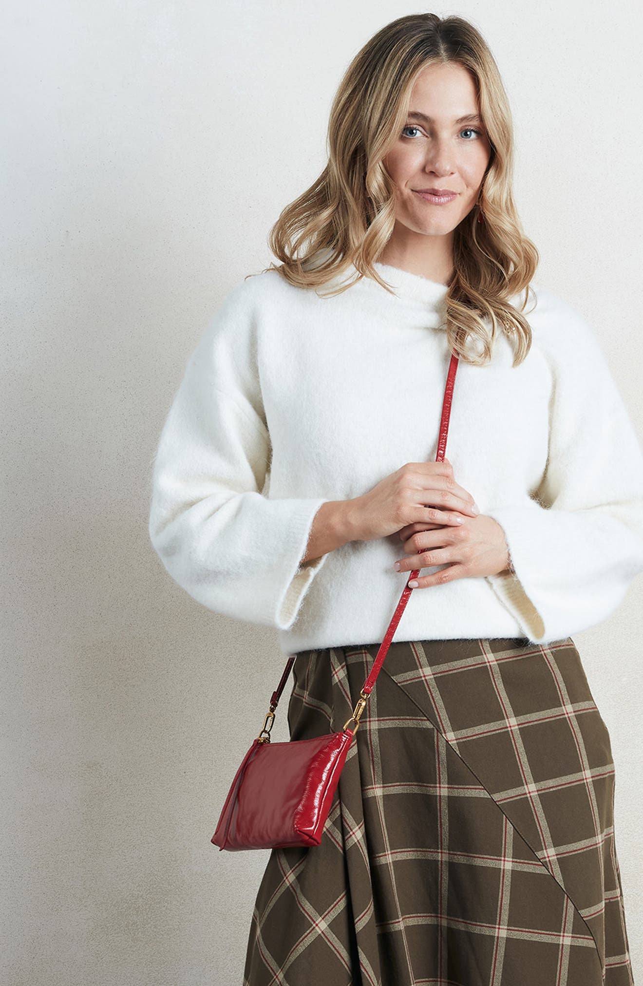 Darcy Convertible Leather Crossbody Bag, Alternate, color, TRUE RED