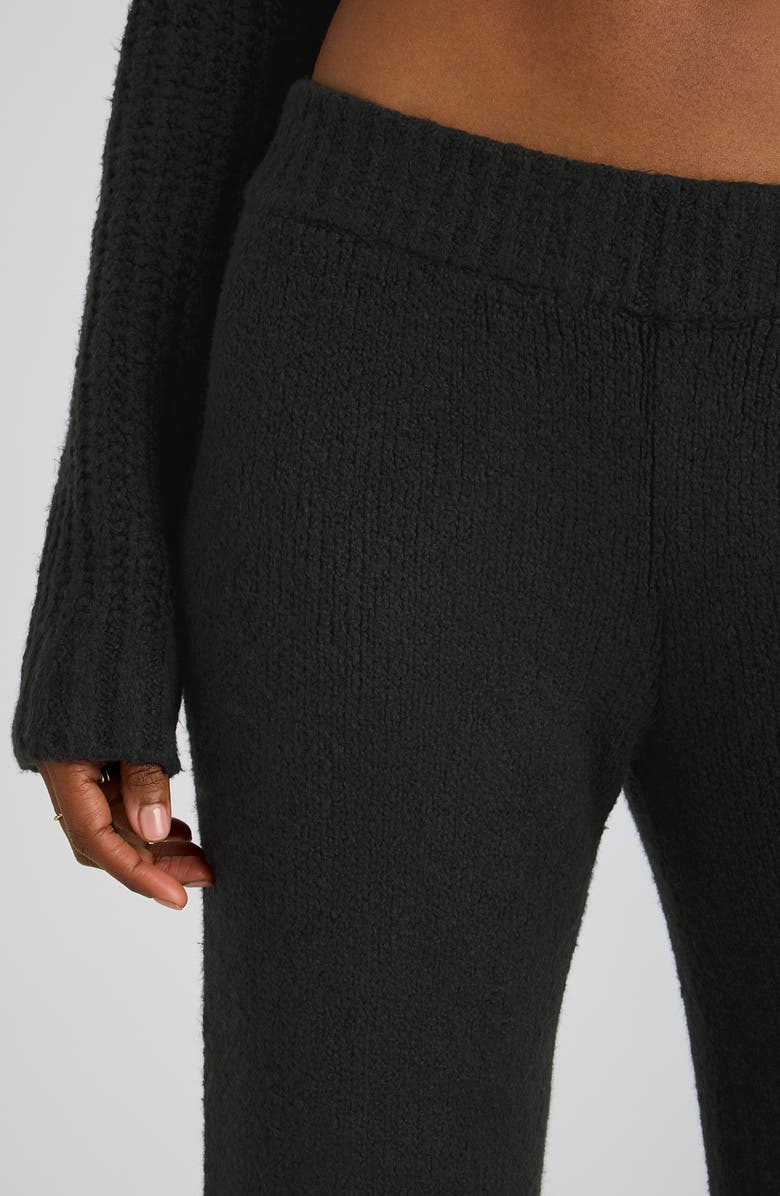 Florence by Mills Mid Rise Wide Leg Knit Pants, Alternate, color, Black