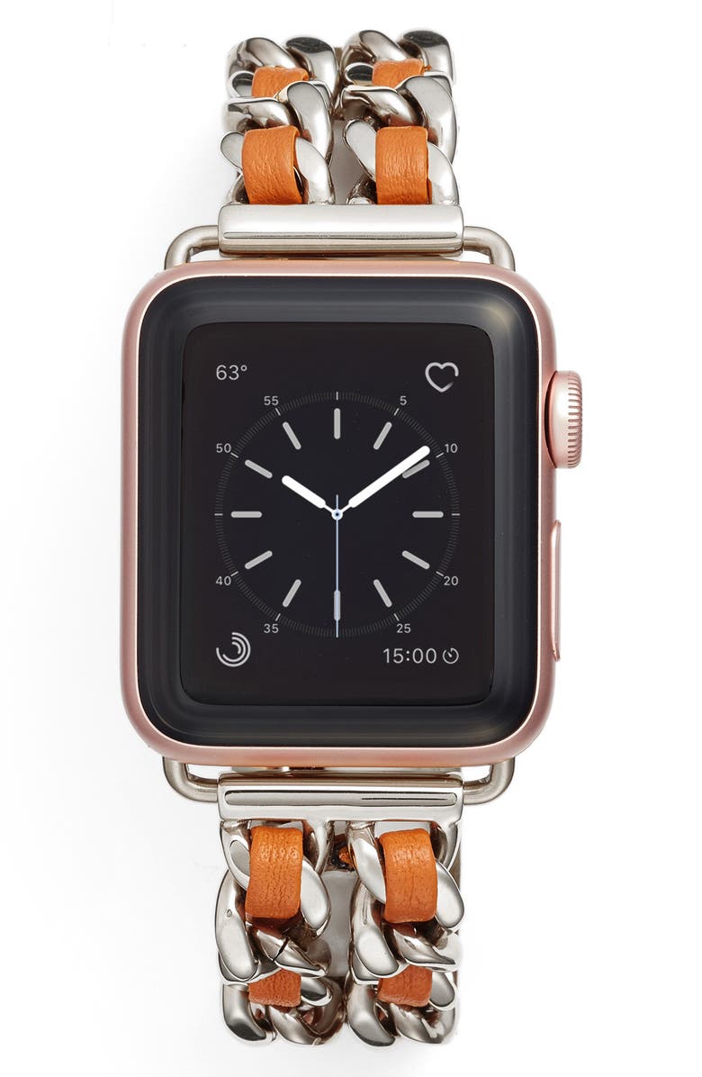 BEZELS AND BYTES Chainlink Bracelet Apple Watch Band, 42mm, Main, color, 