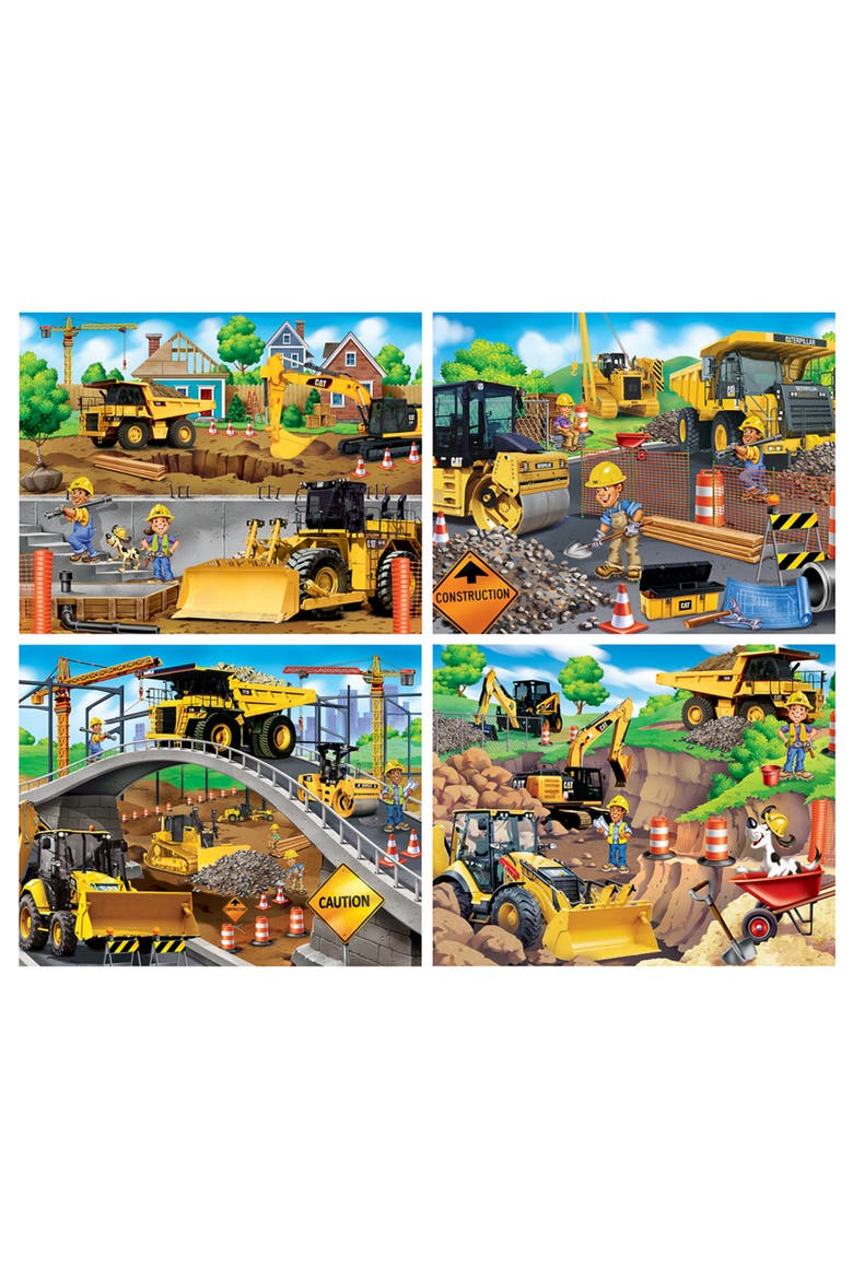 CAT 100 Piece Jigsaw Puzzles 4-Pack, Alternate, color, Multicolor