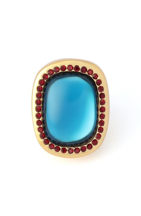 Cabochon Stone Cocktail Ring