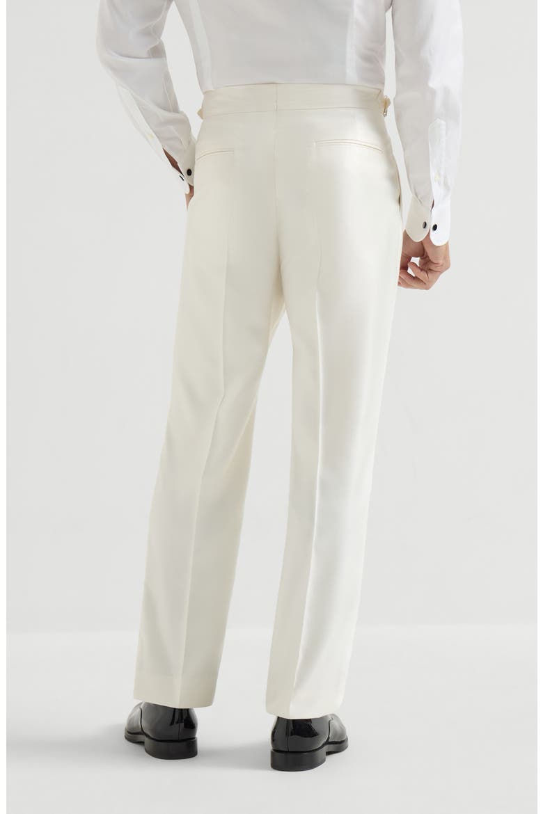 Tuxedo trousers, Alternate, color, Off-White