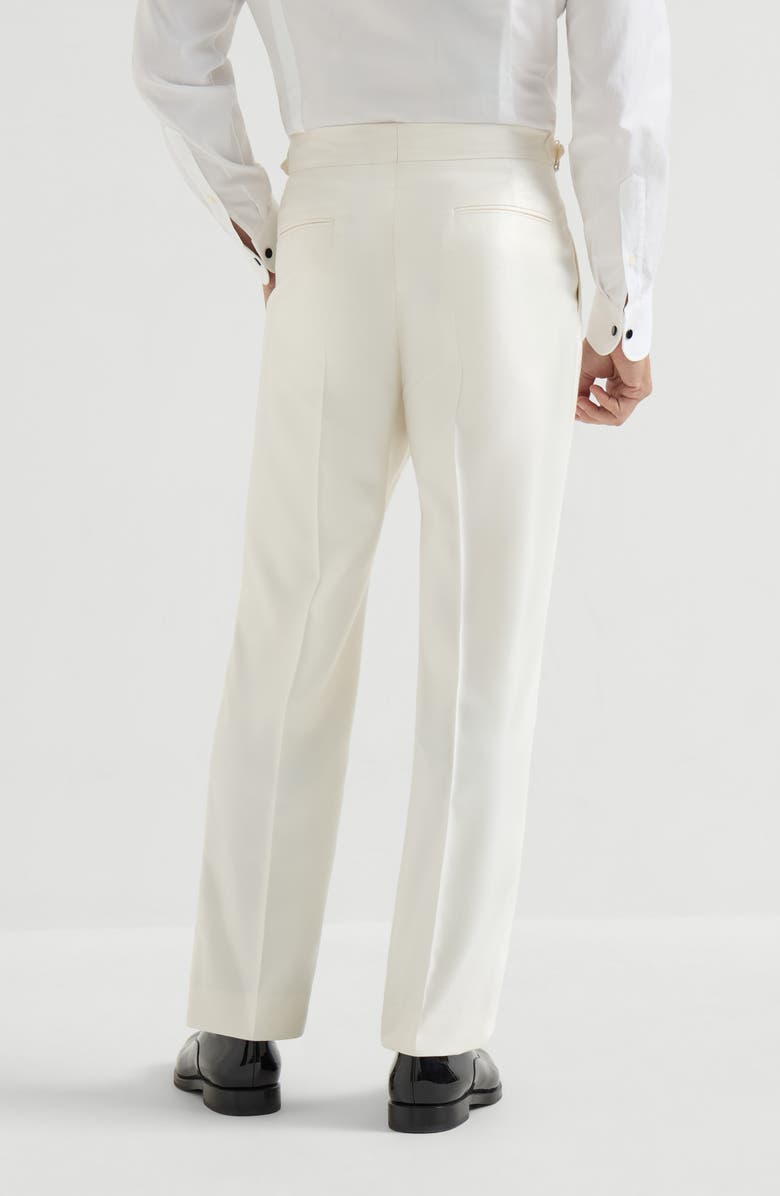 Brunello Cucinelli Tuxedo trousers, Alternate, color, Off-White